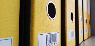 Yellow file boxes
